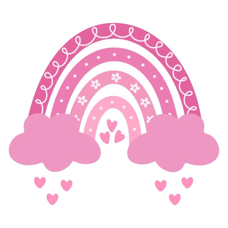 Boho arc-en-ciel rose fille naissance bébé douche de bébé