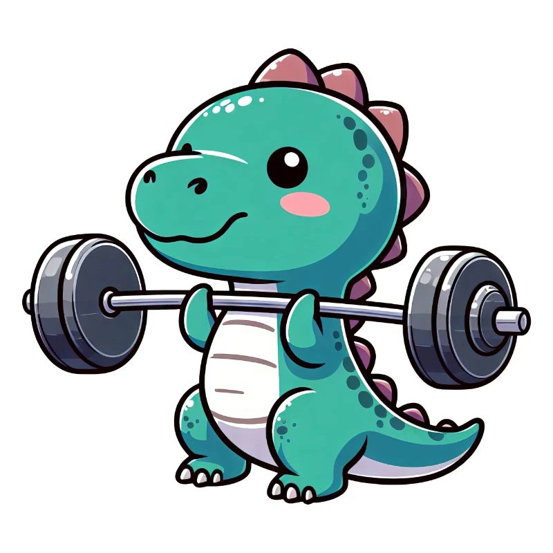 Dino T-Rex Workout Dumbbell Bench Press Design