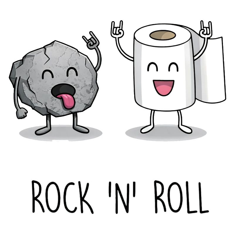 Design de dessin animé rock 'n' roll drôle