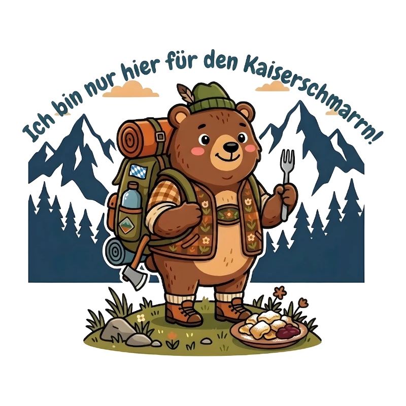 Kaiserschmarrn Wanderbär - Lustiges Wandershirt