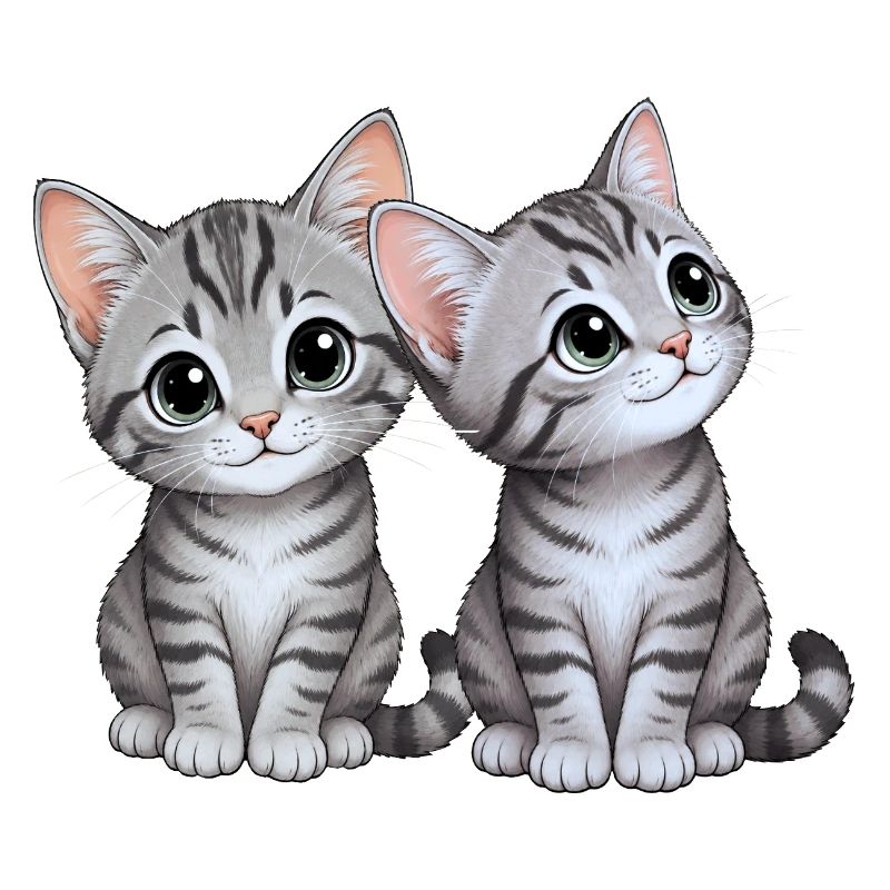 Frères et sœurs chatons
