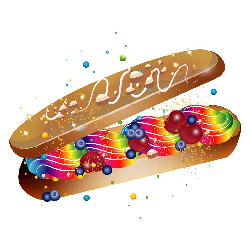 Illustration d’un éclair coloré rempli