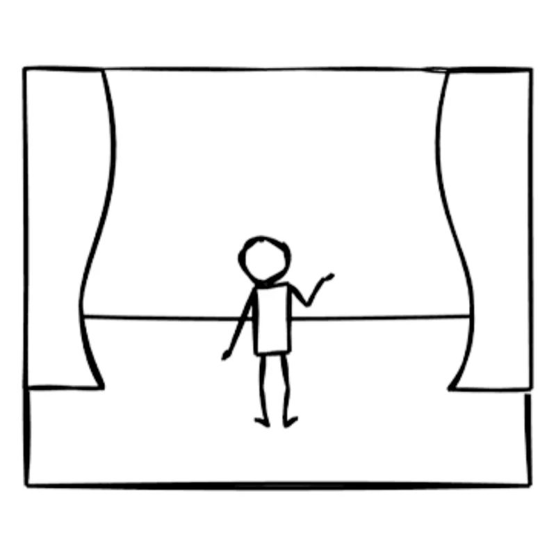 Stage Performance Stick Figure