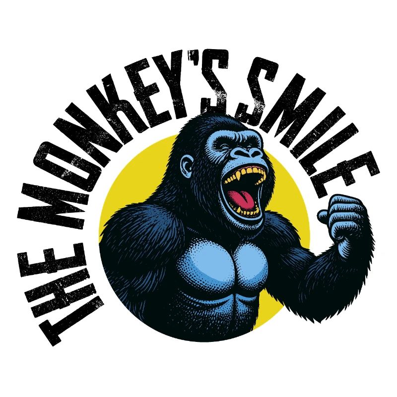 Brüllender Gorilla im Vintage-Stil