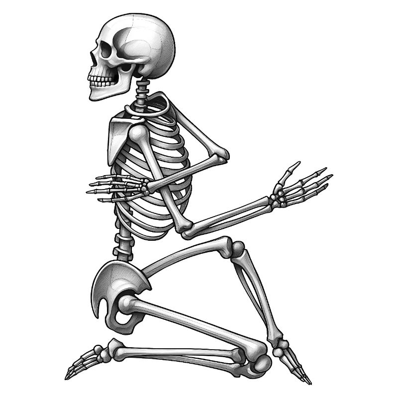 SKELETON DANCER - black & white