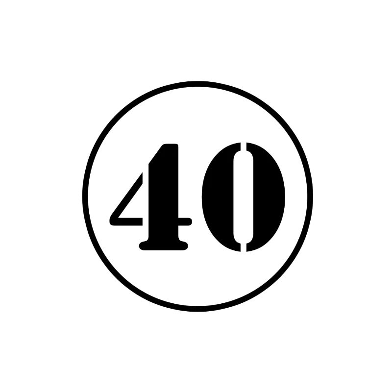 NUMMER 40 Vierzig Geburtstag Geschenk