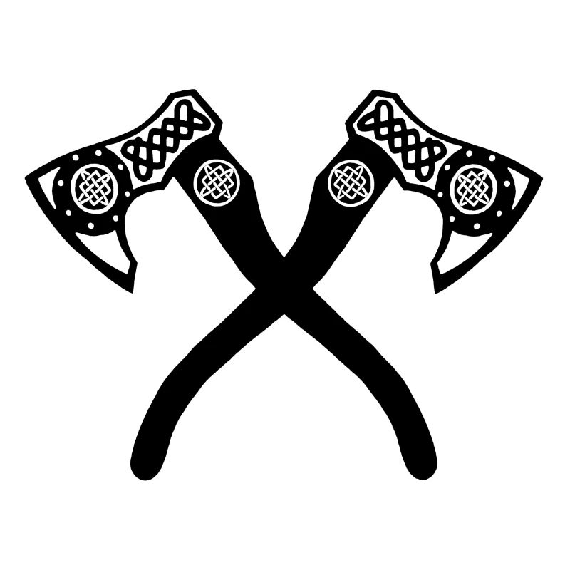Schwarze Wikinger-Axte