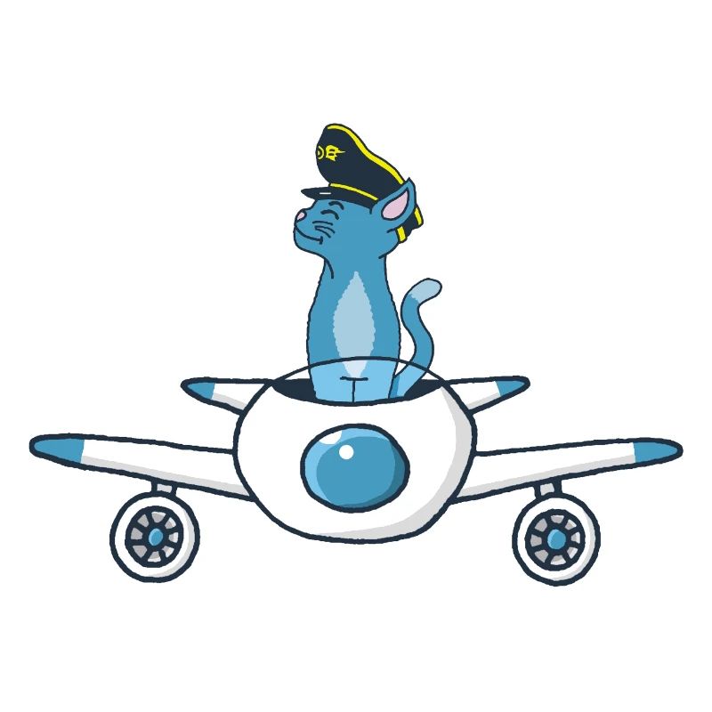 Flugzeugpilot Katze