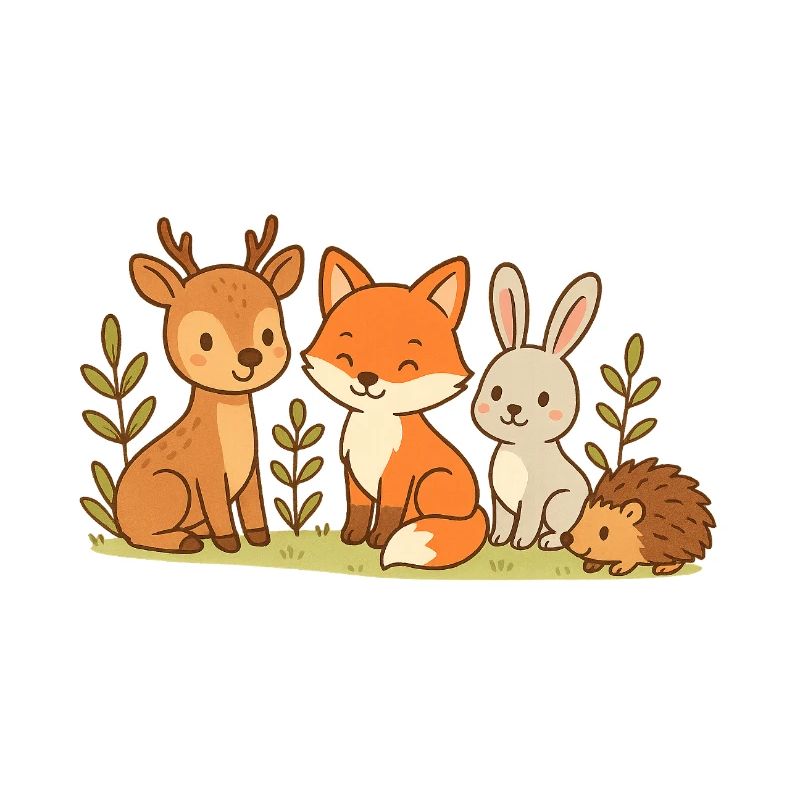 Forest Friends: Fox Deer Hare