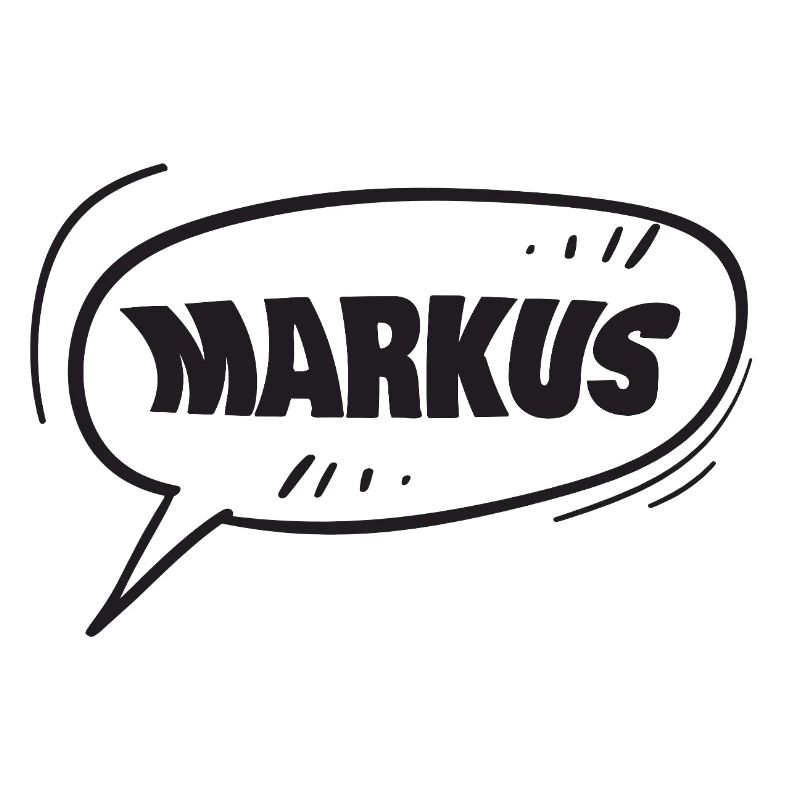 Markus speech bubble cartoon name