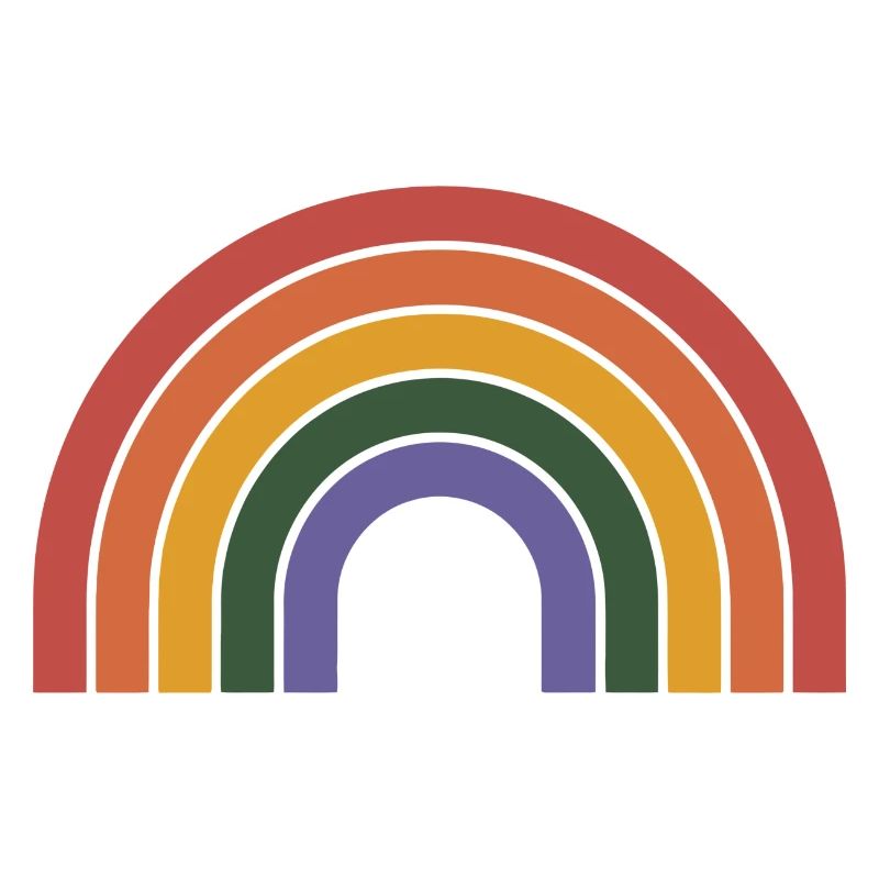Retro Regenbogen Bogen Druck