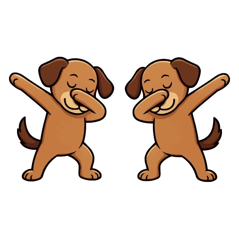 Bande dessinée de dabbing de chien
