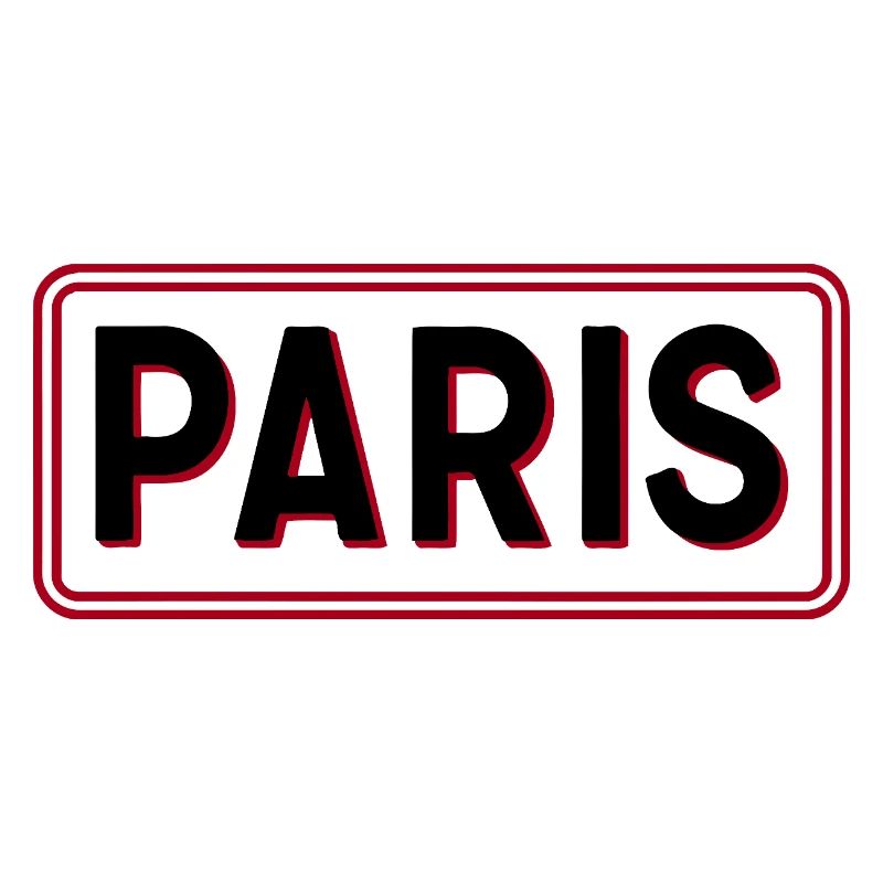 Paris Red Frame Typography