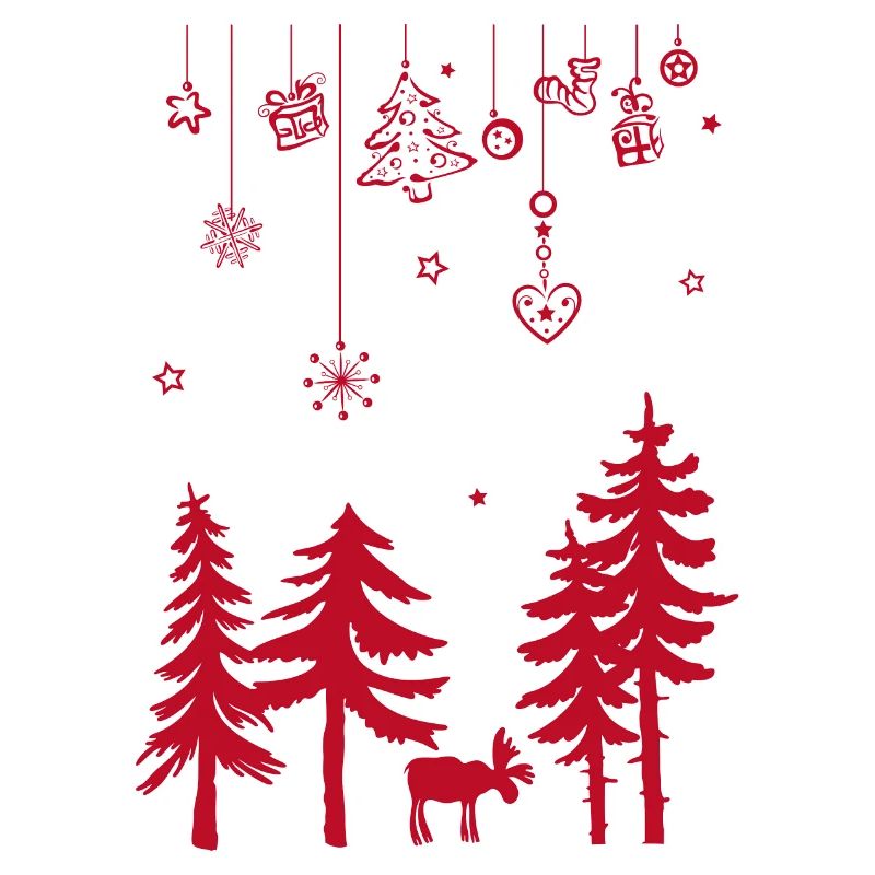 Guirlande de Noël en forêt de wapitis