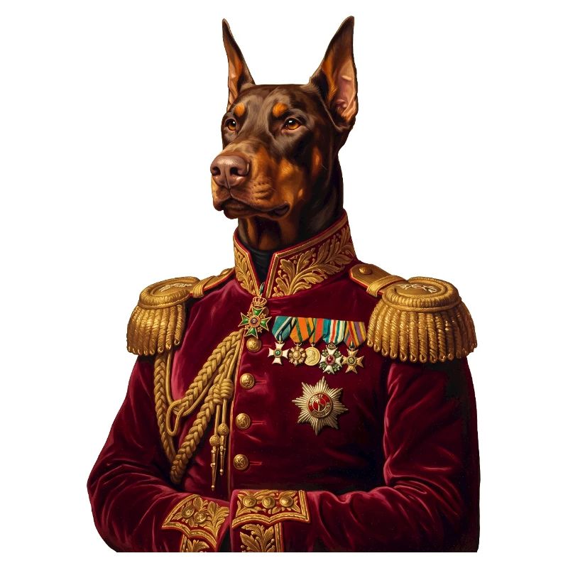 Dobermann Portrait: Der Königliche General