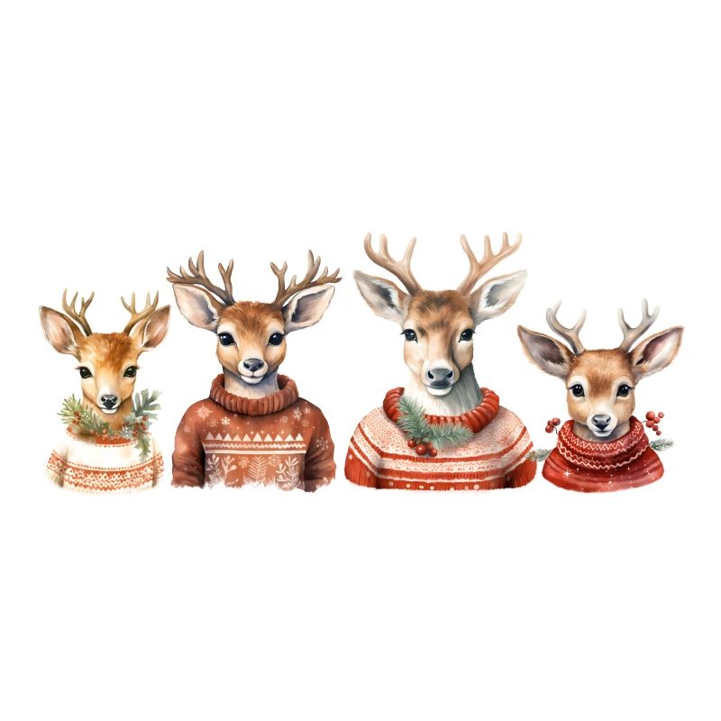 Rentierquartett Strickpullover