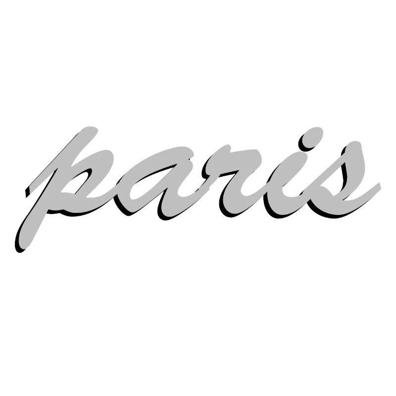 Paris Champ de Mars Vintage Script