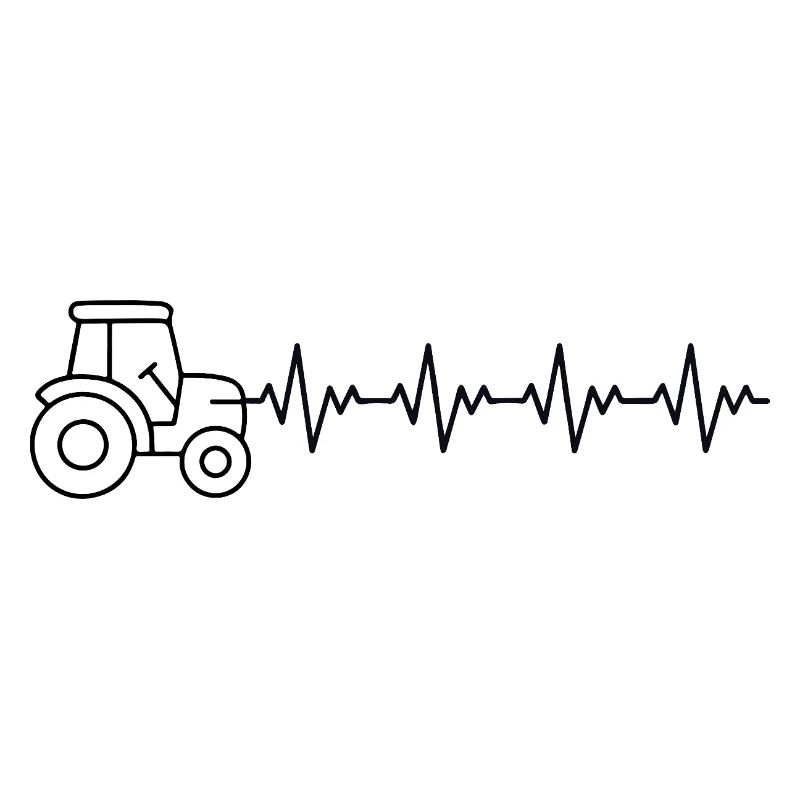 Traktor Bauer EKG Herzschlag