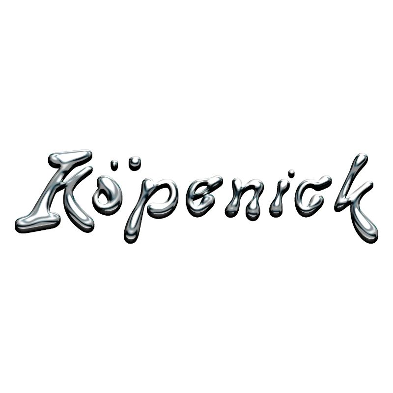 Köpenick Liquid Chrome Typography