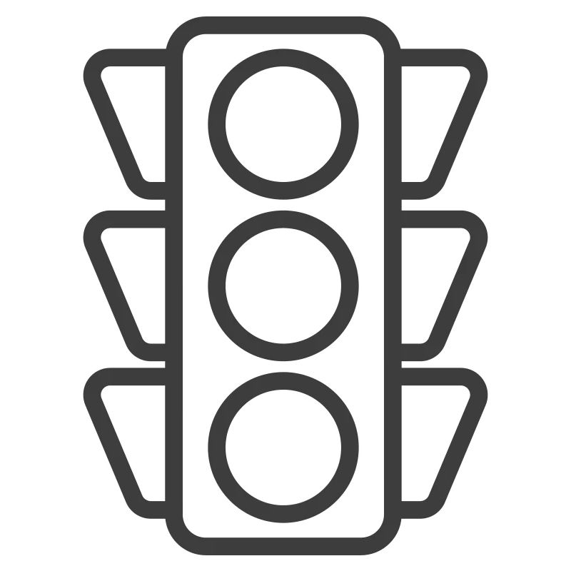 Icône de ligne de feu de circulation