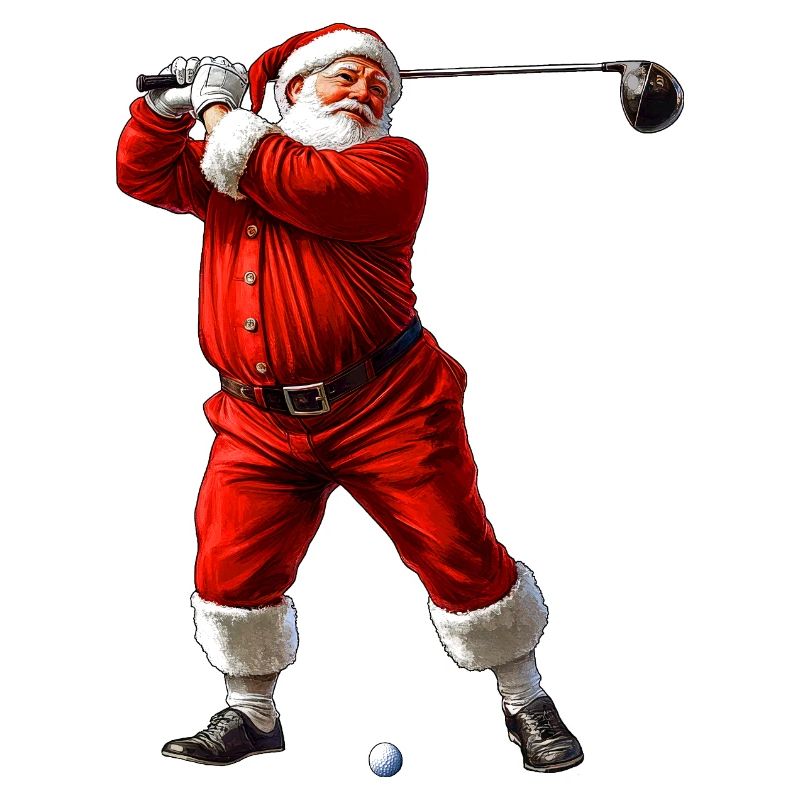 Golfspieler Weihnachtsmann