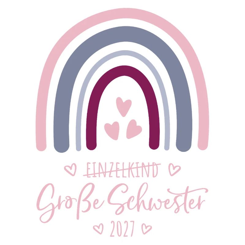 Große Schwester 2027 Boho Regenbogen