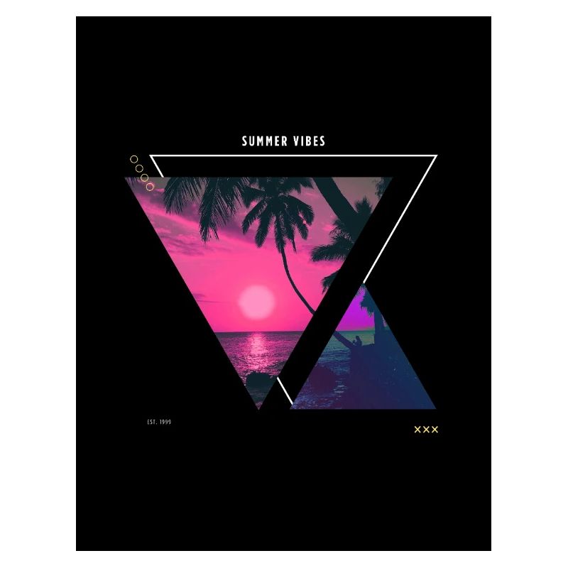 Tropical Sunset Triangle Design