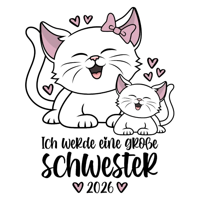 Große Schwester 2026 Kätzchen Katze Katzen Kinder