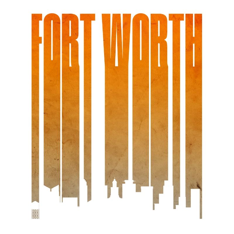 Pente de la silhouette de Fort Worth