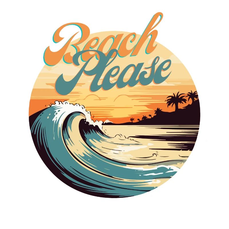 BeachPlease Retro Sunset Wave