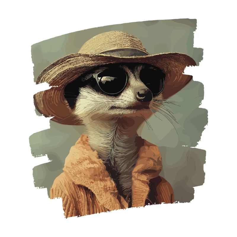 Erdmännchen Retro