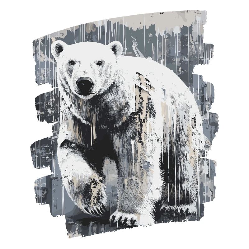 Eisbär Graffiti Sprayer