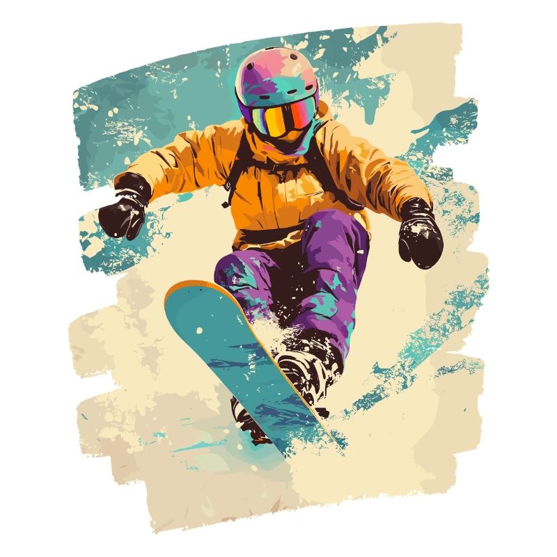 Snowboarder Pulverschnee