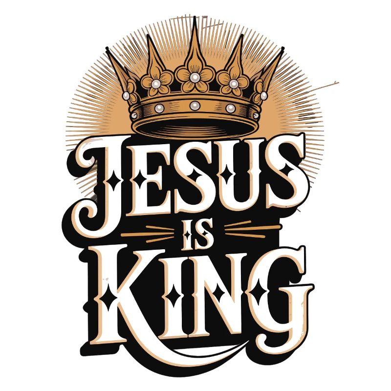 Jesus als König mit Krone Design