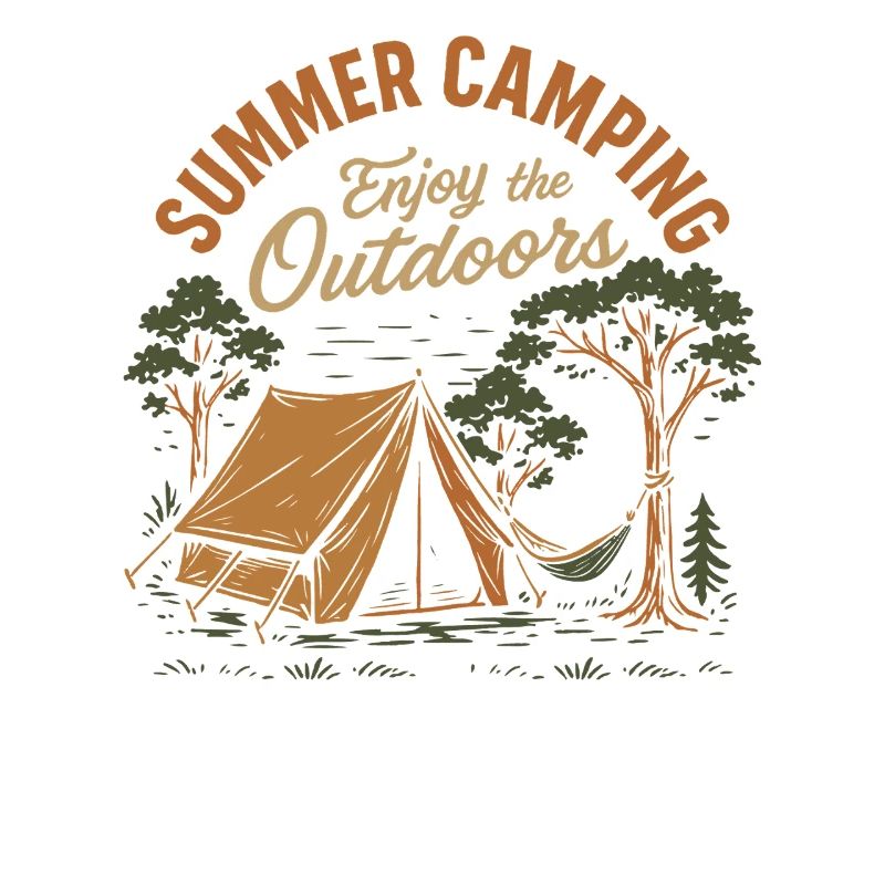 Summer camping enjoy the nature camper fun