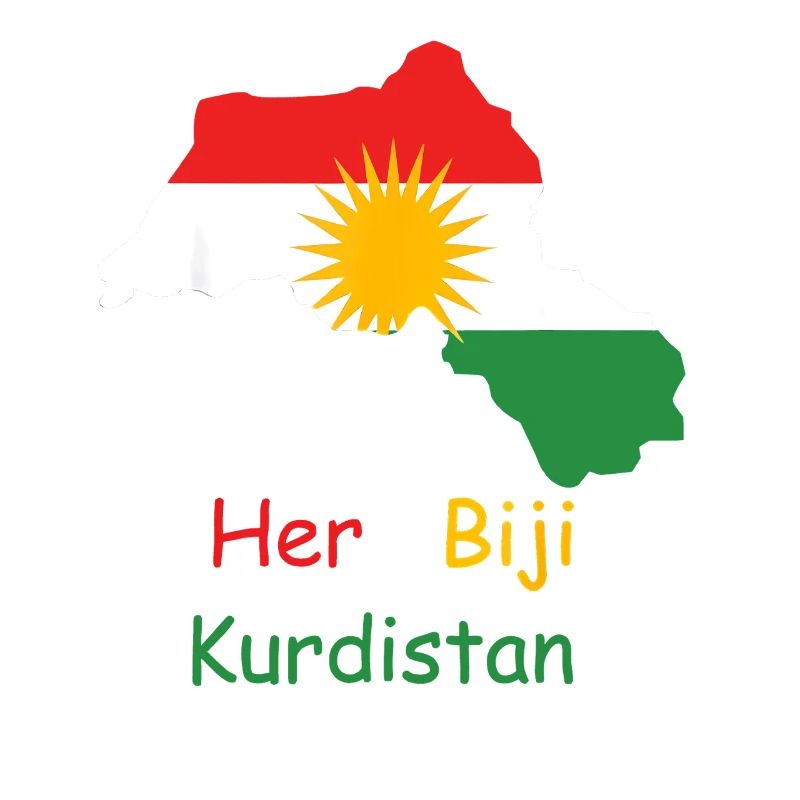 Drapeau du Kurdistan avec soleil kurde
