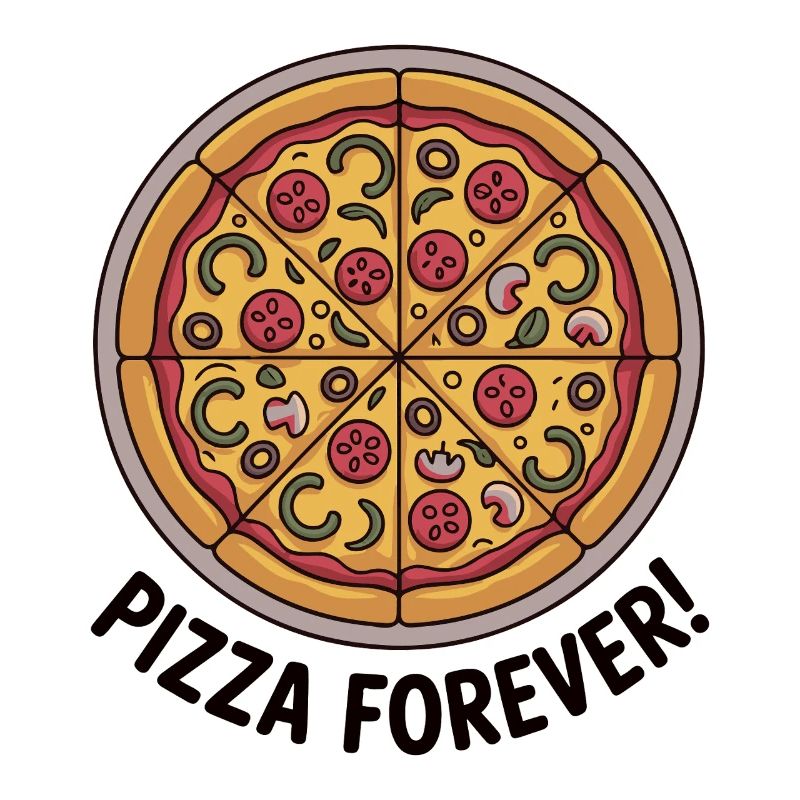 Retro Pepperoni Pizza Slice Pattern