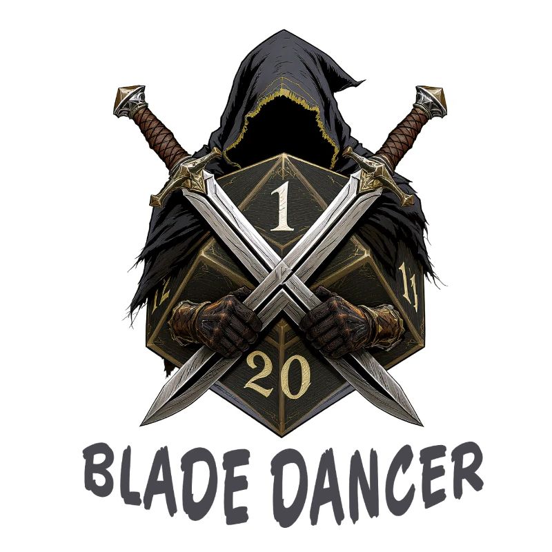 Blade Dancer – Kapuze mit zwei Schwertern