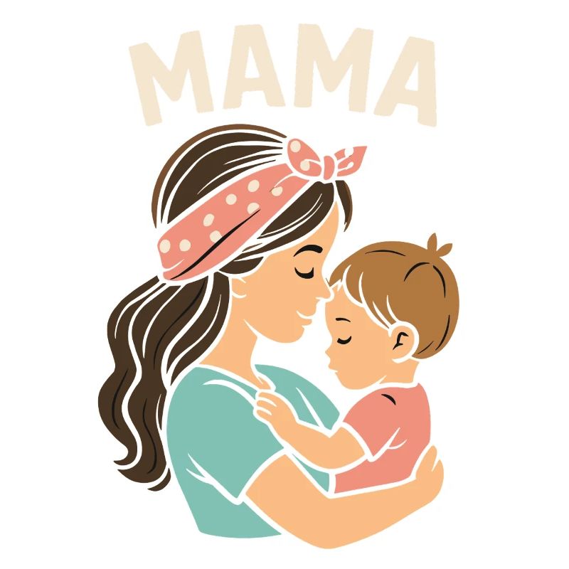 Mutterliebe: Mama und Kind Umarmung