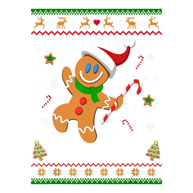 Pull Moche de Noël Gingerbread Man Cadeau Drôle