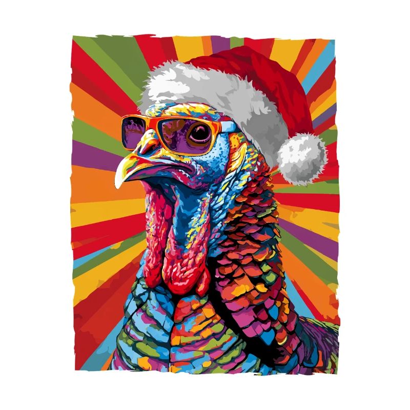 Portrait de Noël de la dinde
