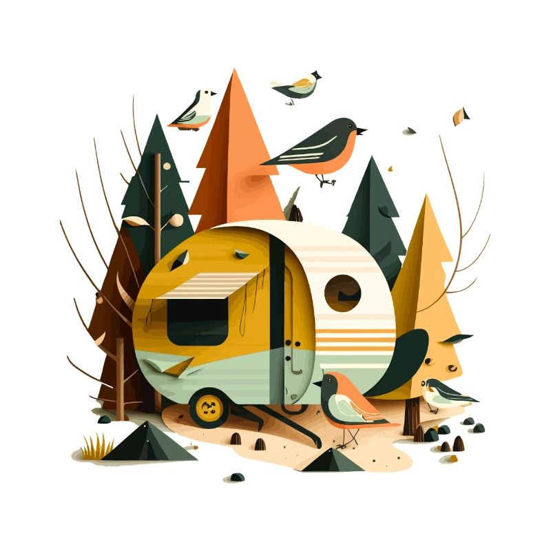 Caravan In The Forest