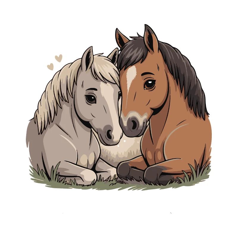 Pferd Paar Valentinstag