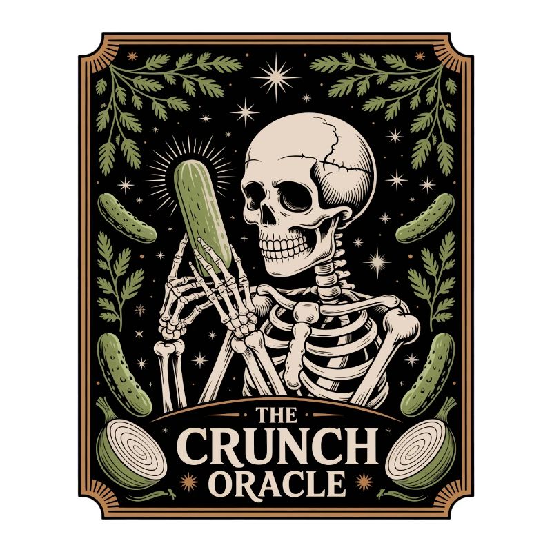 Le croquant squelette d’oracle avec humour concombre