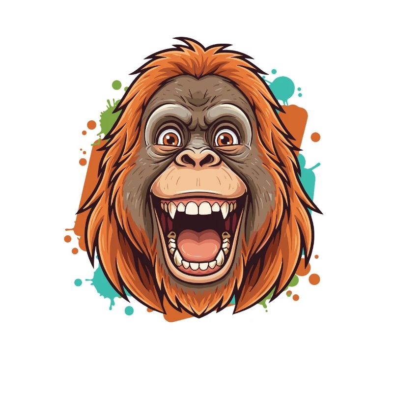 Lachender Orang-Utan Comic