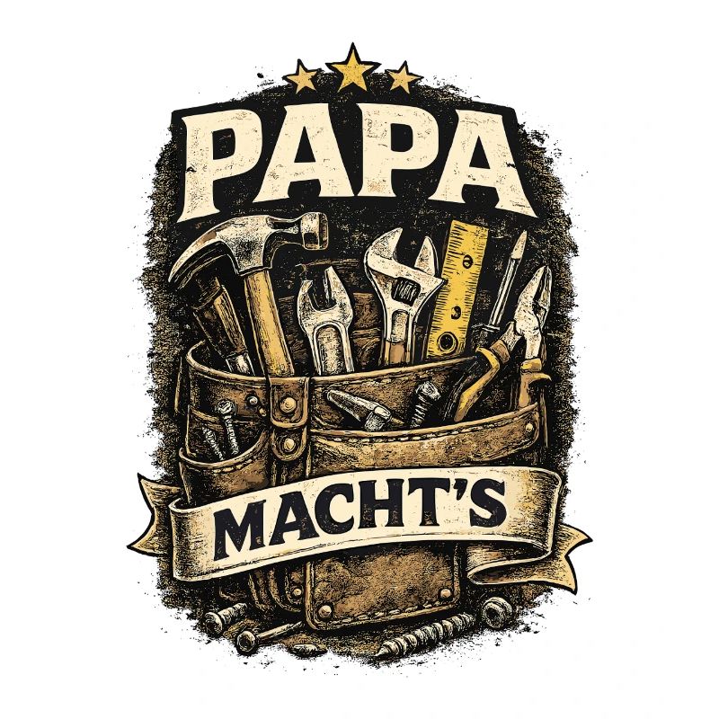 Dad Power's Tool Motif in Vintage Style
