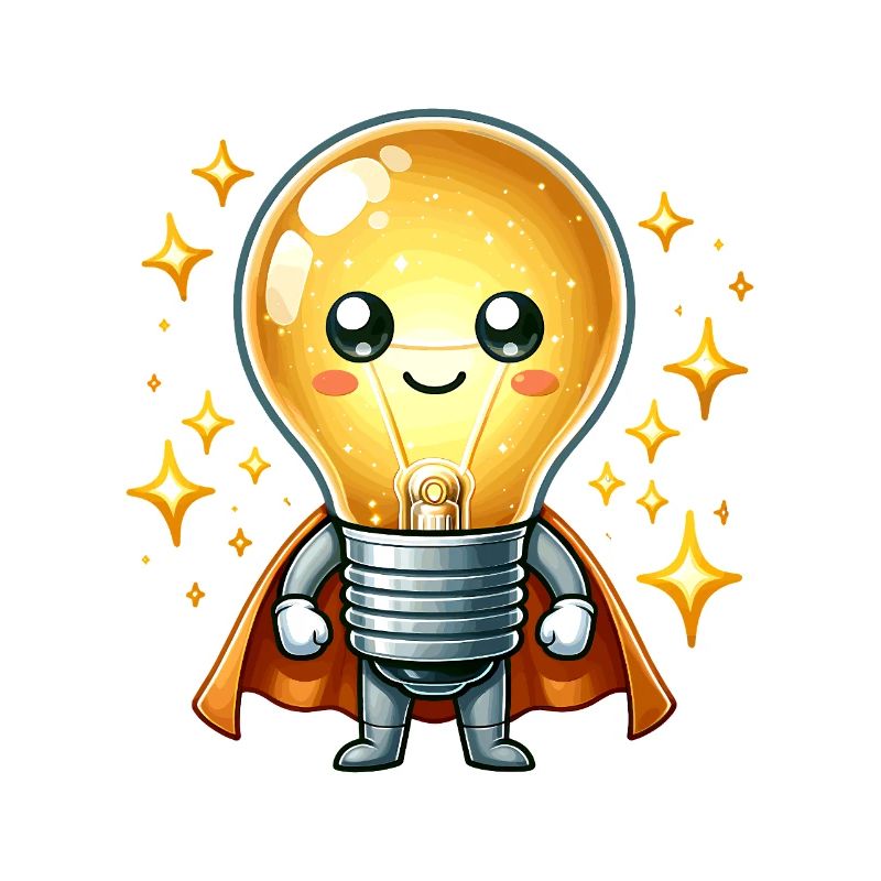 Light Bulb Superhero Hero Lamp