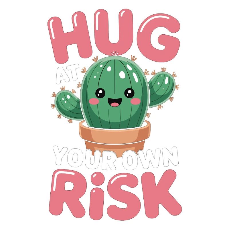 Cute Cactus Hug Risk Fun Shirt