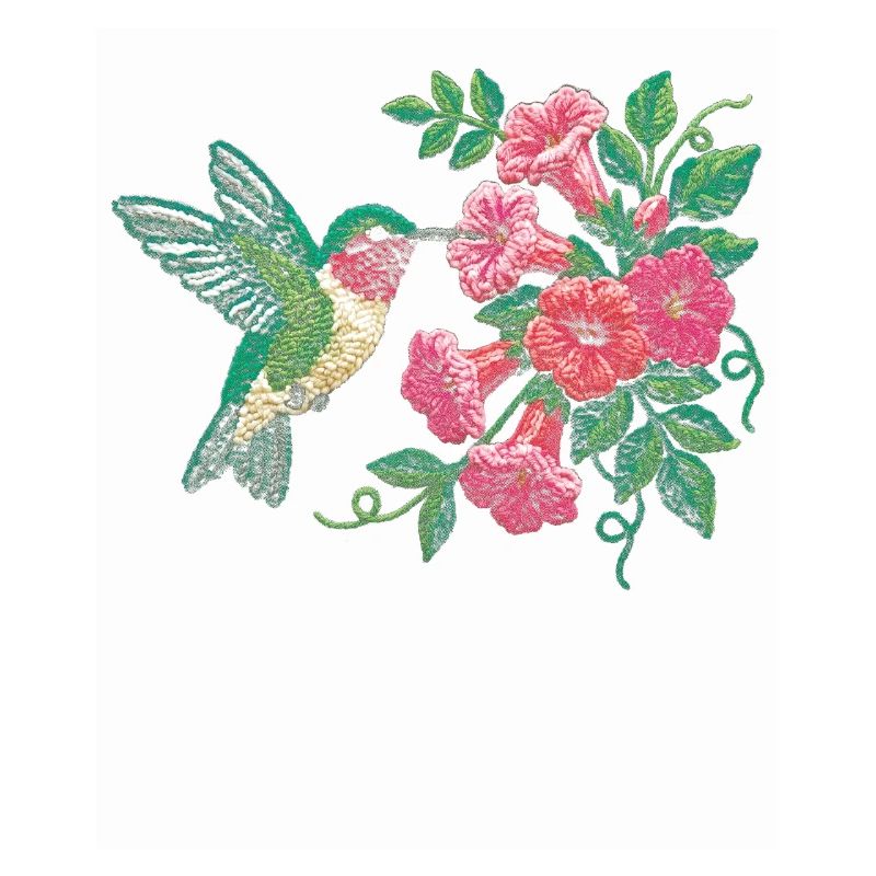 Ruby Throated Hummingbird Floral