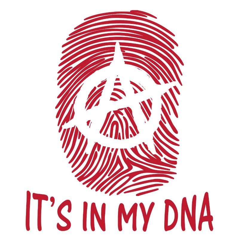 symbole de l'anarchie c'est dans mon empreinte digitale ADN Anarchie